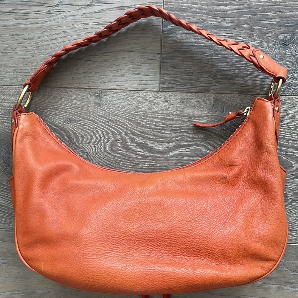 Vintage MICHAEL KORS Orange  Leather Shoulder Bag - Picture 8 of 12